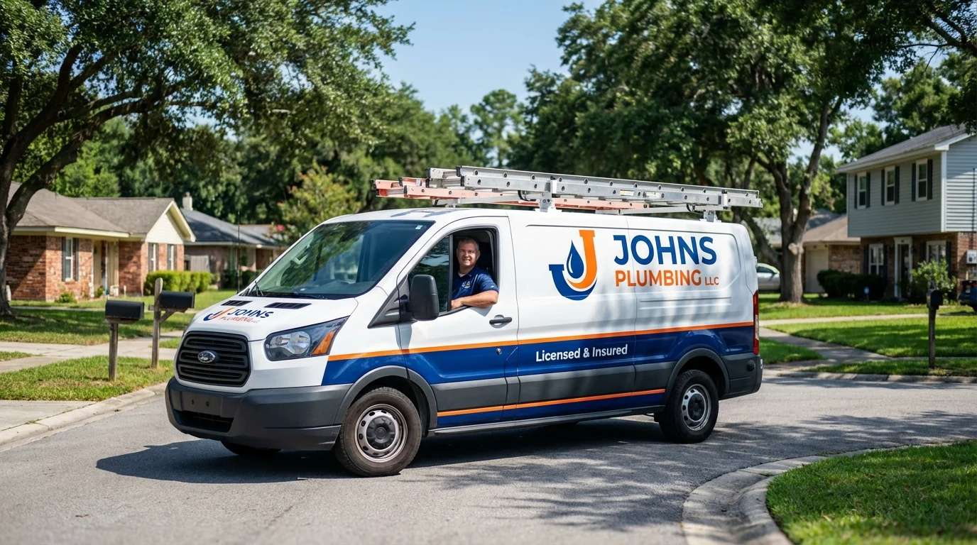 Johns Plumbing LLC service van in Myrtle Creek, OR