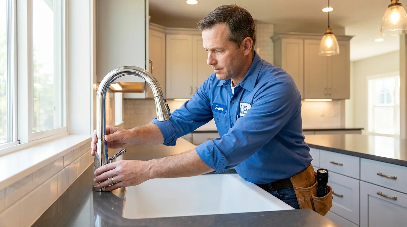 Kitchen faucet installation by Johns Plumbing LLC in Myrtle Creek